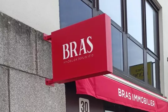 Enseignes drapeaux ajourées